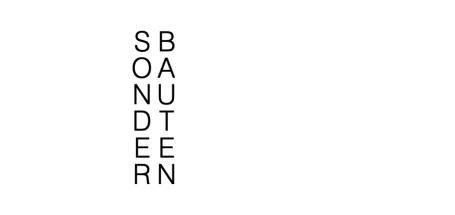 Der Text "SONDERBAUTEN" steht vertikal in einer minimalistischen Schrift.